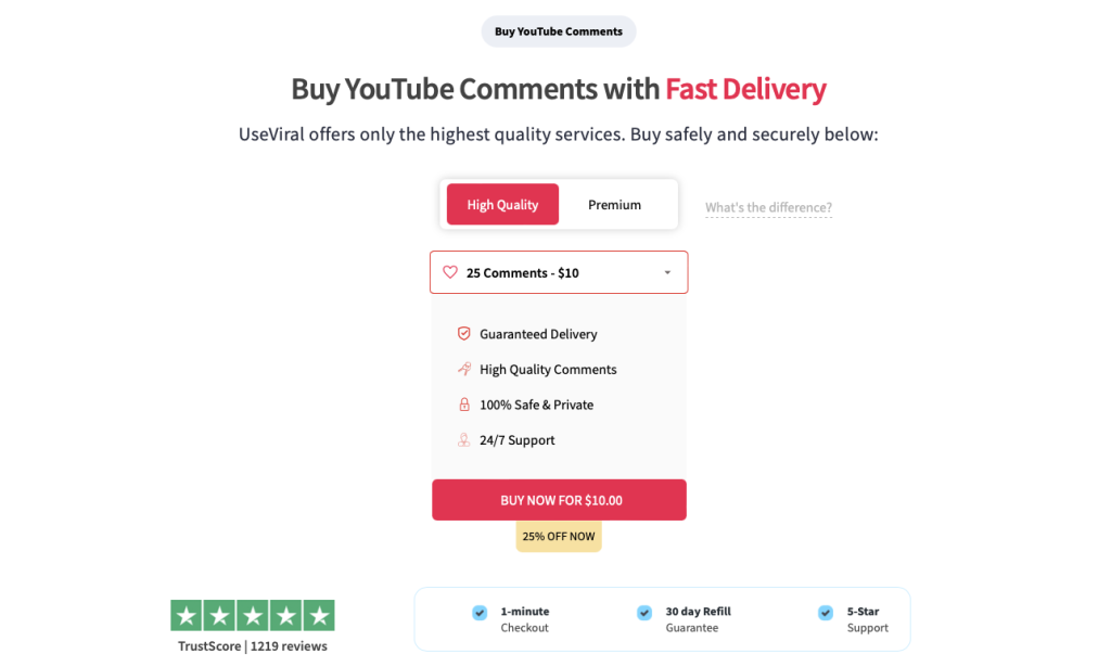 Buy comments from UseViral