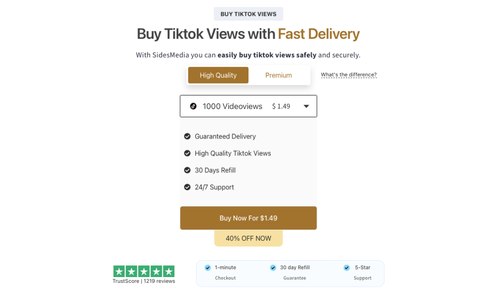 Buy TikTok Views from SidesMedia