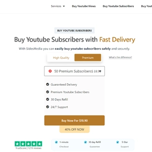 Buy YouTube Subscribers with SidesMedia
