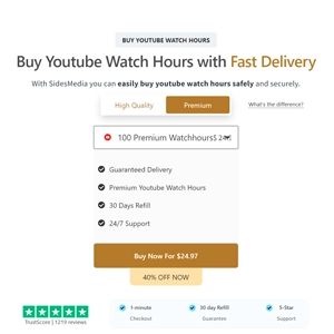Buy YouTube Watch Hours with SidesMedia