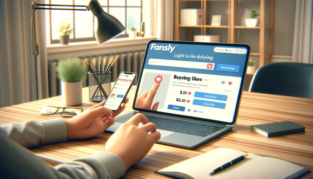 How to get more likes on Fansly- A person Buying Fansly Likes.