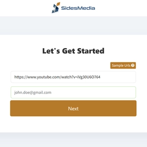 Create Account with SidesMedia 
