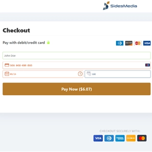 SidesMedia Checkout Process to Buy YouTube Views 