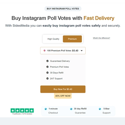 Buy 100 Instagram Story Poll Votes