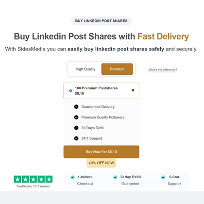 Buy 100 LinkedIn Post Shares