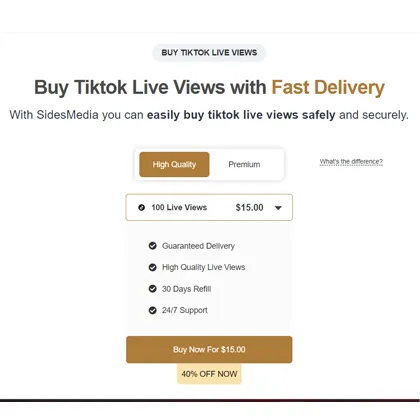 Buy 100 TikTok Live Views