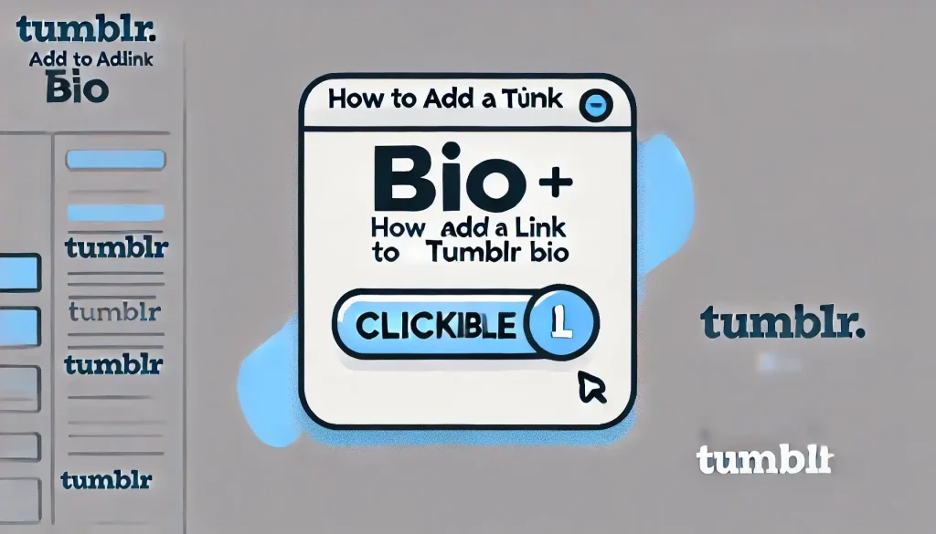 how to add link to tumblr bio