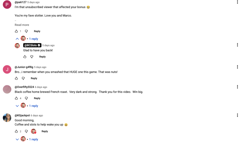 respond to youtube comments